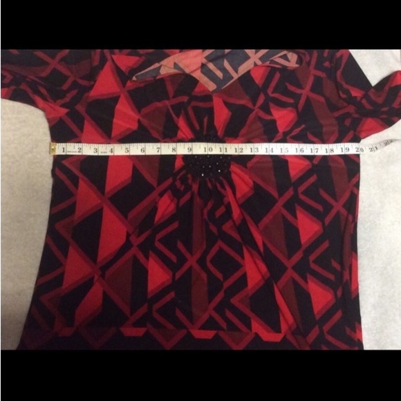 Rafaella Black And Red Decorative Blouse - Picture 6 of 10